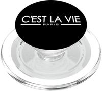 C'EST LA VIE PARIS FRANCE FRENCH PHRASE ON A TEE PopSockets PopGrip for MagSafe