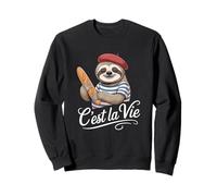Cest La Vie Sloth French Baguette Paris Humor Sweatshirt