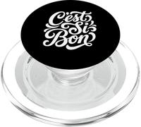 C'est Si Bon French Script Typography PopSockets PopGrip for MagSafe