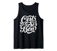 C'est Si Bon French Script Typography Tank Top