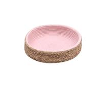 Cesta de Cama para Gatos Tejida, Cesta Redonda de Mimbre para Gatos, Nido, Casa para Gatos Cama de gatito 45x10cm