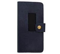 CestAntiQ Distressed Leather Checkbook Cover with Pen Holder - Handmade Full-Grain Bifold Wallet for Men & Women - Slim Checkbook Organizer for Personal & Business Use (Blue)