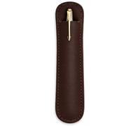 CestAntiQ Handmade Genuine Leather Single Pen Case, Luxury wine Fountain Pen Sleeve Holder, Protective Cover for Vintage and Modern Pens, Leather Pen Pouch, Gift for Pen Enthusiasts, Pen Storage