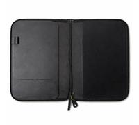 CestAntiQ, Heavy Duty Full Grain Leather Journal Cover (8.5 x 11 in.), Refillable Cahier XXL, Refillable Spiral Notebook (8.5 x 11 in.), Handmade Zippered Leather Journal Cover (Black)