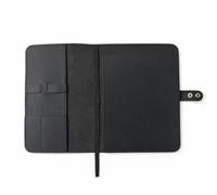 CestAntiQ Journal Cover - Rustic Leather Cover for 6x9 Top-Bound Spiral Steno Notebook, Handmade Refillable Cahier Cover, Leather Organizer for Journaling, Note Taking, Gifts (Black)