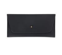 CestAntiQ, Leather Currency Pouch Large Flap Continental Wallet, Utility Organizer Bag for Cash Coins Travel Leather Money Pouch Currency Envelope Storage Bag and Cash Organizer for Men Women, Black,