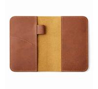 CestAntiQ, Leather Journal Cover for Field Notes, Notebook Cover for Cahier, Wallet Case, (3.5 x 5.5 in.) Cards Slot/Refillable Travelers Pocket Notebook Handmade with Pen Holder Tan