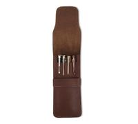 CestAntiQ Leather Pen Sleeve Case for Fountain Pens, Multi Pen Holder Organizer, Handmade Full Grain Leather Pouch, Durable Protective Pen Cover, Classic Pen Storage Gift (Tan, 6.5 x 3 x 0.1)