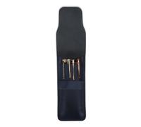 CestAntiQ Leather Pen Sleeve Case for Fountain Pens, Multi Pen Holder Organizer, Handmade Full Grain Leather Pouch, Durable Protective Pen Cover, Classic Pen Storage Gift (Blue, 6.5 x 3 x 0.1)