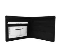 CestAntiQ Premium Black Leather Wallet for Men - Slim Bifold Genuine Leather Card Holder, Minimalist Front Pocket Wallet with Guitar Pick Holder - Handmade Vintage Single ID Wallet