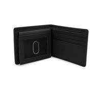 CestAntiQ Premium Black Leather Wallet for Men - Slim Bifold Genuine Leather Card Holder, Minimalist Front Pocket Wallet with Guitar Pick Holder - Handmade Vintage EDC Pass Case Wallet