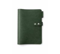 CestAntiQ Premium Leather 3-Ring Binder Portfolio, 8.5x11 Inch Letter Size Organizer Folder, Refillable 3-Hole Paper BusinessBinder, Resume Folio for Men and Women (Green)