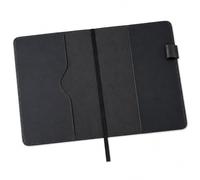 CestAntiQ XL Leather Journal Cover for B5 Sketchbook, Black | Handmade refillable leather sleeve fits 7.5 x 9.75 in B5, Cahier and Moleskine XL sketchbooks, notebooks and journals
