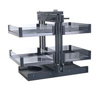 Cestello Estraibile per Mobiletto Angolare Cieco - nizer Cucina a 4 Ripiani con Chiusura Ammortizzata Apertura Destra per Mobili Angolari Storage Efficiente e Funzionale