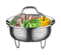 Cestello Per Cottura A Vapore In Acciaio Inossidabile Colino In Metallo Resistant Al Calore Multifunctional Con Manico, Cestello Per La Cottura A Vapore Delle Verdure - Per Uova Carne Dolci Alimenti C