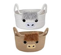 Cestino In Corda Intrecciata A Mano - Set Organizer Per La Casa, Contenitore Per Giocattoli Efficiente In Termini Di Spazio, Soluzione Per Classificare La Stanza Dei Bambini Nella Zona Giorno,