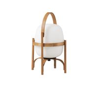 Santa & Cole Cestita Battery Portable Table Lamp White Glass