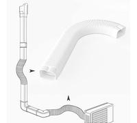Cestluck Mini-Split Line Set Cover Accesories: 4" 1.9 Ft Flexible Duct for Mini Split Air Conditioner HAVC Central AC