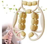 Cestmagu Relajador De Piernas, Relajador De Piernas De 12/18 Rodillos, Circular Leg Clamp Roller, 360 Degree Legs Neck Muscle Hand Arms Relaxer, Yellow