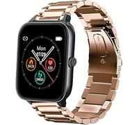 Ceston Compatible with Blackview R3 Pro Bands, ceston Stainless Steel Metal Replacement Strap Bracelet Compatible with Blackview R3 Pro/R3 Smartwatch/X2 Smartwatch/IOWODO R3 Pro (Rose Gold)