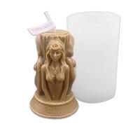 Cestony 3D Three goddesses girl pregnant woman old woman shape Candle Silicone Molds for DIY Candle Resin Pillar Aromatherapy Candles Wax Soap Flower Specimen Clay Craft Desk Decor Making Tools