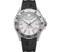 Cestrian Ocean Series 42mm Automatic Men’s Watch - Silver Dial, 316L Stainless Steel Case & Silicone Strap, 200m Water Resistant