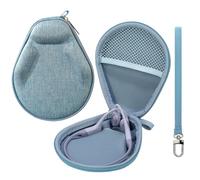 Cesujowaz Universal Bone Conduction Headphones Case, Compatible with SHOKZ OpenRun Pro 2, OpenSwim, and Mojawa Mojo 2, Hard Shell Protective Case in Light Blue