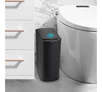 Cesun Automatic Small Bathroom Trash Can with Lid, 2.6 Gallon, Black