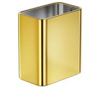 Cesun Small Bathroom Trash Can 2.1 Gallon Wastebasket, Modern Metal Garbage Can Office Waste Basket, Gold Stainless Steel Trash Bin for Bedroom, Home Office, Toilet, rv, Near Desk, Under Sink