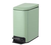 Cesun Small Bathroom Trash Can with Lid Soft Close, Step Pedal, 6 Liter / 1.6 Gallon Stainless Steel Garbage Can with Removable Inner Bucket, Anti-Fingerprint Finish (Matt Green)