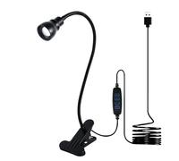 CeSunlight Zoomable Clip Light, USB LED Desk Lamp, CRI>90, Dimmable Zoomable Metal Spotlight with 3 Color Temperature Options, 10 Dimmable Brightness Levels for Readign, Working, Studying
