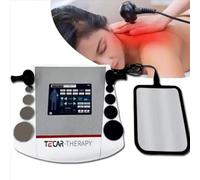 Cet Ret Rf Tecar Physical Therapy Machine Portable 448K Tecar Therapy Diathermy Machine, CET/RET Tecar Therapy Machine for Body Pain,with 8 Working Head/10 Body Parts to Choose from for Spa and Salon