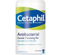 Cetaphil Anti Bacterial Soap 127G - Soap-Free, pH-Balanced Gentle Cleanser for Face & Body, Restores Moisture & Protects Skin Barrier | UAE_BS_49214