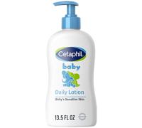 Cetaphil Baby Daily Lotion, Organic Calendula, Sensitive Skin, 13.5 fl oz | Natural Baby Moisturizer, Paraben & Mineral Oil Free, Vitamin E, Dermatologist Tested, Newborn Safe, Fragrance Free