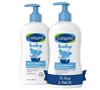 CETAPHIL Baby Wash & Shampoo Pack of 2, Hypoallergenic, Gentle Enough for Daily Use, Soap Free