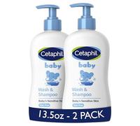 CETAPHIL Baby Wash & Shampoo Pack of 2, Hypoallergenic, Gentle Enough for Daily Use, Soap Free