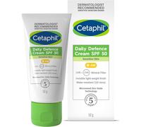 Cetaphil Daily Defence SPF 50 Face Mineral Sun Cream, Water Resistant Fragrance Free Sunscreen, 50g