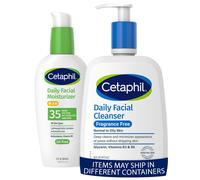 Cetaphil Face Wash, Fragrance Free Daily Facial Cleanser for Sensitive Skin 16 oz + Cetaphil Face Moisturizer with SPF 35, Face Lotion 3 Fl Oz