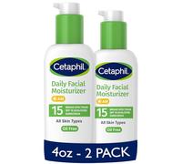 Cetaphil Fragrance Free Daily Facial Moisturizer, SPF 15, 4-Ounce Bottles (Pack of 2)