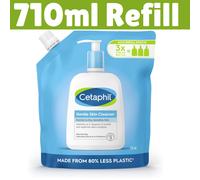 Cetaphil Gentle Skin Cleanser Eco Refill Pouch, 710ml, Face & Body Wash, for Normal to Dry Sensitive Skin, Soap Free with Niacinamide