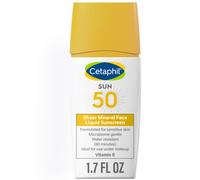 Cetaphil Sheer 100% Mineral Liquid Sunscreen for Face With Zinc Oxide Broad Spectrum SPF 50 Formulated for Sensitive Skin Unscented 1.7 Fl Oz