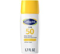 Cetaphil Sheer Mineral Liquid Sunscreen for Face, 100% Mineral UVA/UVB Filters, Unscented, 1.7 Fl Oz (Pack of 12)