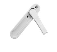 CETEOR Casement Locking Handle,White/Black Zinc Alloy Hidden Windows Hardware Accessories Screen with Stainless Steel Screws Window Handles(White)