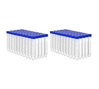 Cetfuro 100Pcs Conical Centrifuge Tubes 15mL with Screw Caps, Graduated and Write Marks Lab Test Container