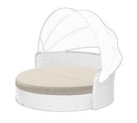 Cethytirko Outdoor Daybed Cushion Cover, 66" Replacement Round Bed Cushion Cover,Outdoor Waterproof and Fade-Resistant Sun Bed Outdoor Cushion Cover - Patio Round Daybed Cushion Cover, Cover ONLY