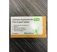 Cetirizine 10mg Film-Coated Tablets for Hayfever and Allergy Relief | 30/90/180/360 Tablets (90 Tablets)