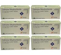 Cetirizine 10mg Tablets, Hay Fever and Allergy Relief, 180 Tablets (6 Pack)