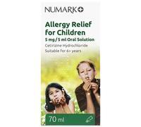 Cetirizine 5mg/5ml Allergy Relief for Children Oral Solution 70ml - s/f banana