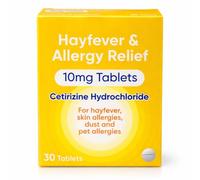 Cetirizine Hydrochloride 10mg Tablets - 30 Tablets (1 Month Supply) | Hayfever & Allergy Relief Antihistamine | for Pollen, Dust, Pet & Skin Allergies | Non-Drowsy