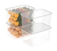 Cetomo 7L*4 Food Storage Containers,Microwave, Freezer and Dishwasher Safe, Lunch Boxes,Refrigerator Organizer Bins with Lid